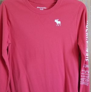 Abercrombie kids long sleeve red t-shirt